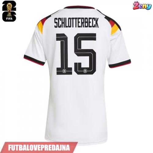 Lacne Ženy Futbalové dres Nemecko Nico Schlotterbeck #15 MS 2026 Krátky Rukáv - Domáci